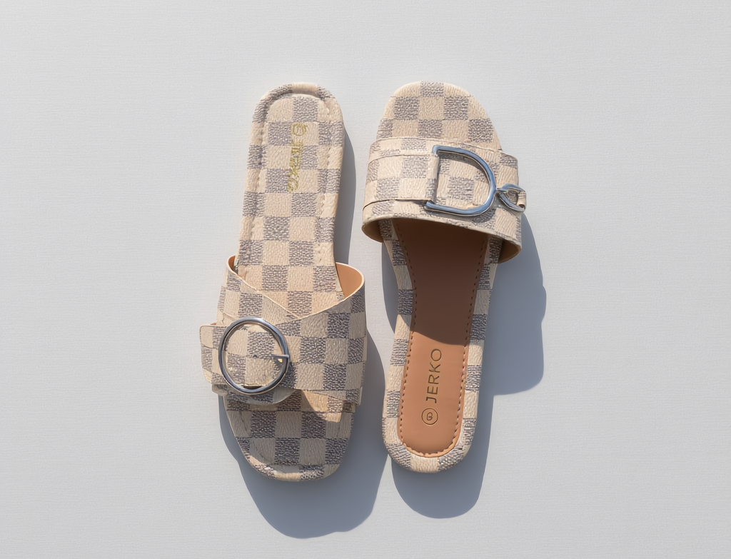 Signature Checkered Sandals